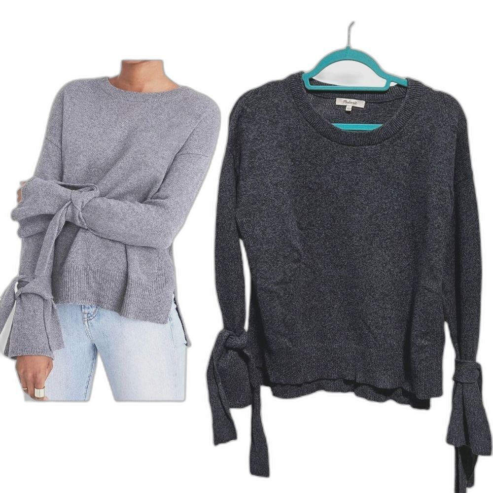 Madewell Tie Cuff Pullover Sweater S